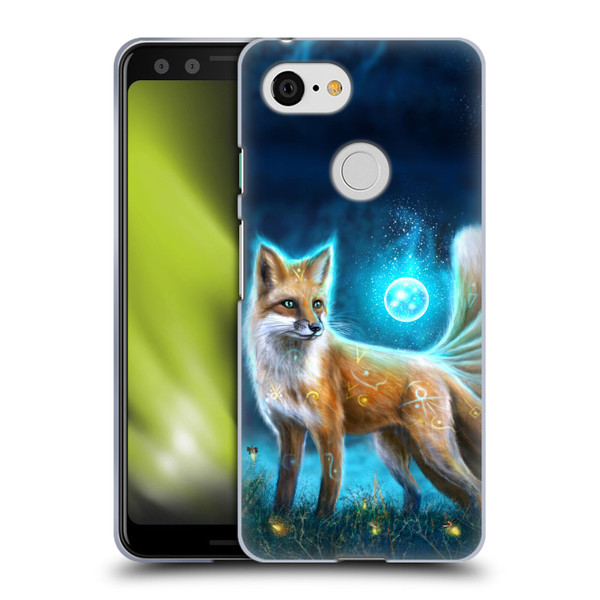 Anthony Christou Fantasy Art Magic Fox In Moonlight Soft Gel Case for Google Pixel 3