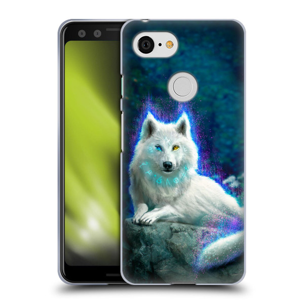 Anthony Christou Fantasy Art White Wolf Soft Gel Case for Google Pixel 3
