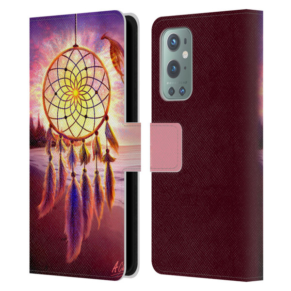 Anthony Christou Fantasy Art Beach Dragon Dream Catcher Leather Book Wallet Case Cover For OnePlus 9