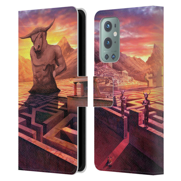 Anthony Christou Fantasy Art Minotaur In Labyrinth Leather Book Wallet Case Cover For OnePlus 9