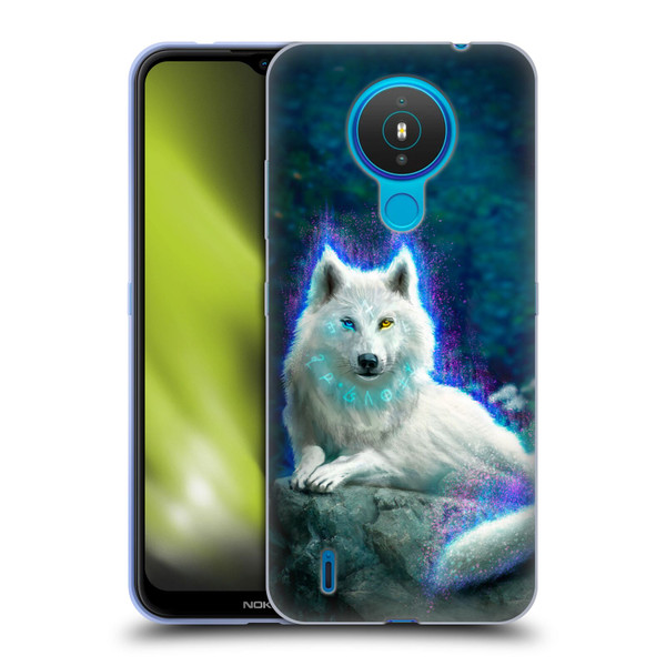 Anthony Christou Fantasy Art White Wolf Soft Gel Case for Nokia 1.4