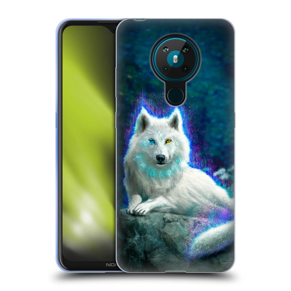 Anthony Christou Fantasy Art White Wolf Soft Gel Case for Nokia 5.3