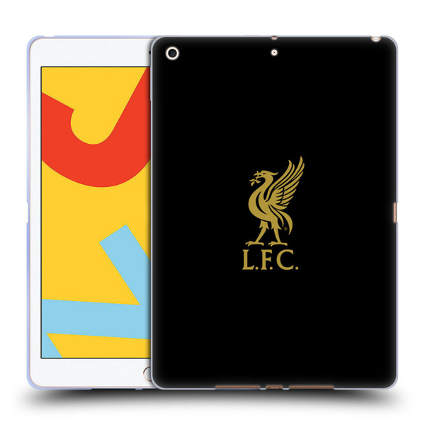 Liverpool Football Club Liver Bird Gold Logo On Black Soft Gel Case for Apple iPad 10.2 2019/2020/2021