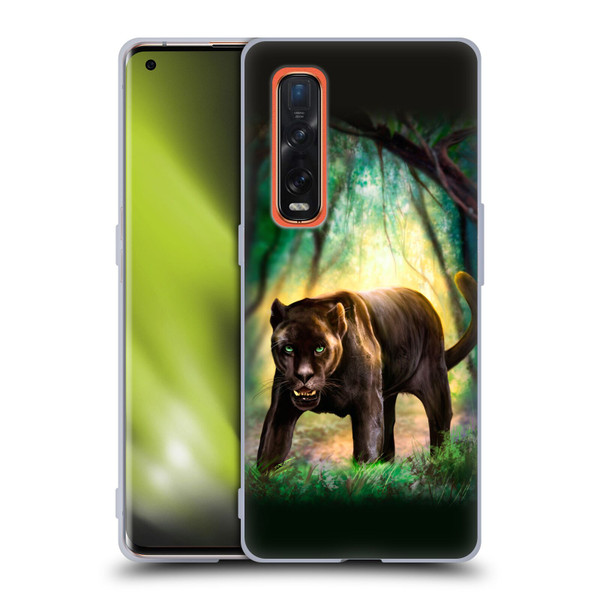 Anthony Christou Fantasy Art Black Panther Soft Gel Case for OPPO Find X2 Pro 5G