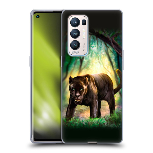 Anthony Christou Fantasy Art Black Panther Soft Gel Case for OPPO Find X3 Neo / Reno5 Pro+ 5G