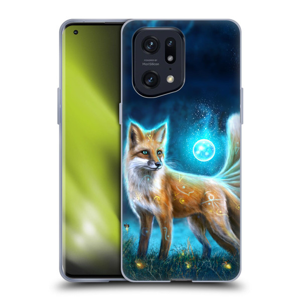 Anthony Christou Fantasy Art Magic Fox In Moonlight Soft Gel Case for OPPO Find X5 Pro