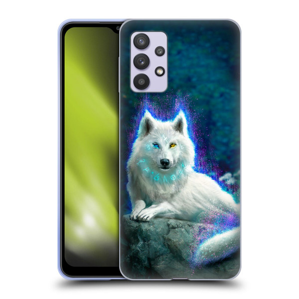Anthony Christou Fantasy Art White Wolf Soft Gel Case for Samsung Galaxy A32 5G / M32 5G (2021)