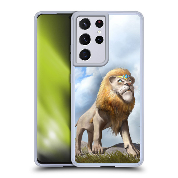 Anthony Christou Fantasy Art King Of Lions Soft Gel Case for Samsung Galaxy S21 Ultra 5G