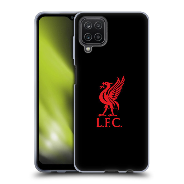 Liverpool Football Club Liver Bird Red Logo On Black Soft Gel Case for Samsung Galaxy A12 (2020)