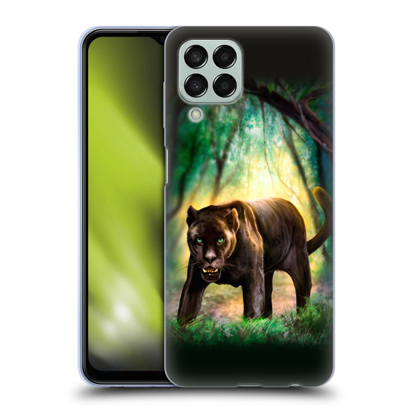 Anthony Christou Fantasy Art Black Panther Soft Gel Case for Samsung Galaxy M33 (2022)