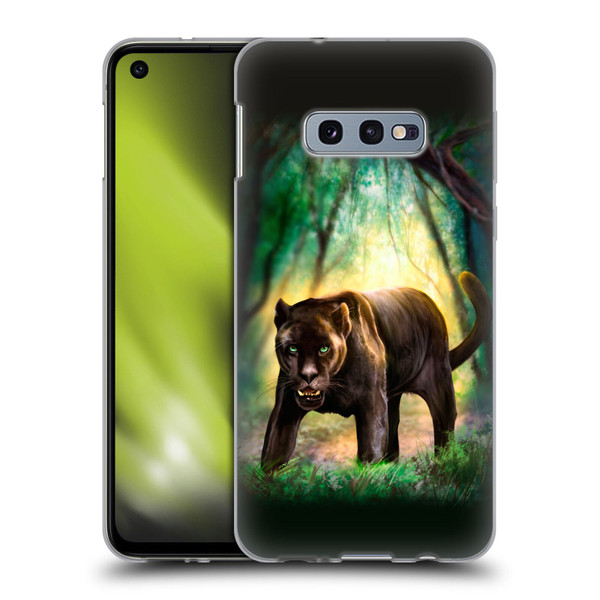 Anthony Christou Fantasy Art Black Panther Soft Gel Case for Samsung Galaxy S10e