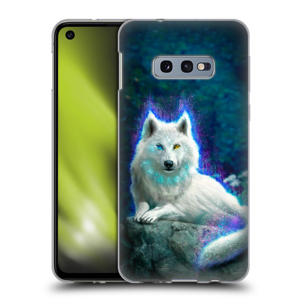 Anthony Christou Fantasy Art White Wolf Soft Gel Case for Samsung Galaxy S10e
