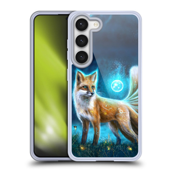 Anthony Christou Fantasy Art Magic Fox In Moonlight Soft Gel Case for Samsung Galaxy S23 5G