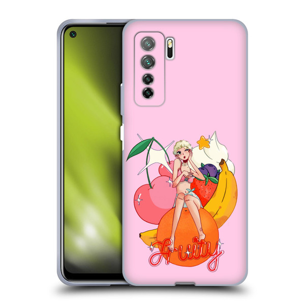 Chloe Moriondo Graphics Fruity Soft Gel Case for Huawei Nova 7 SE/P40 Lite 5G