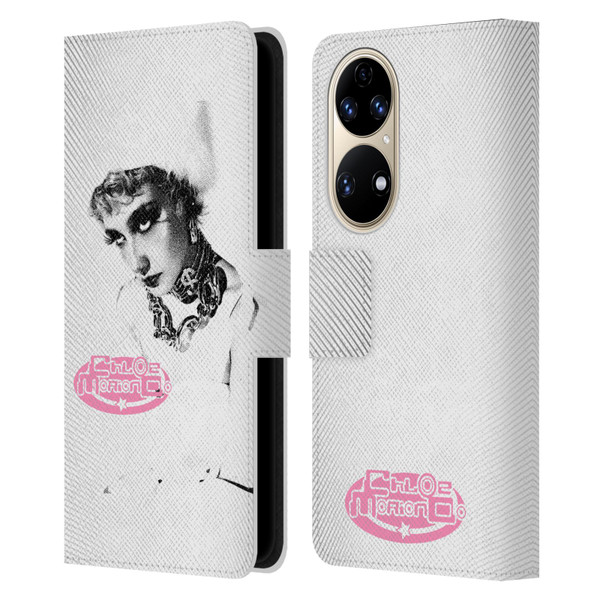 Chloe Moriondo Graphics Portrait Leather Book Wallet Case Cover For Huawei P50