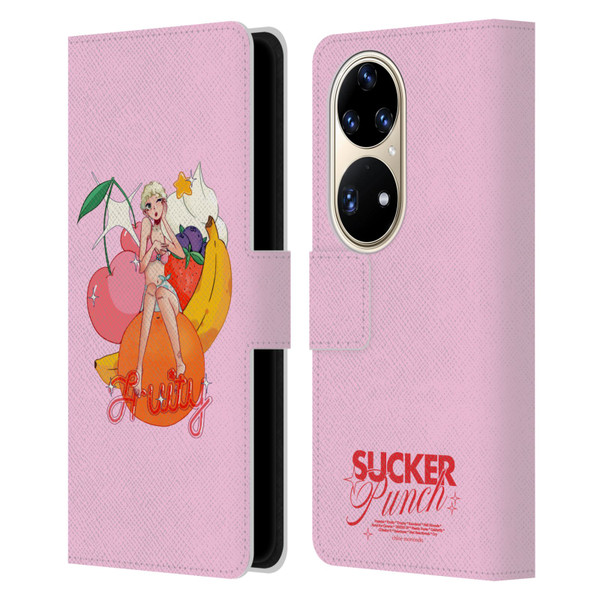 Chloe Moriondo Graphics Fruity Leather Book Wallet Case Cover For Huawei P50 Pro