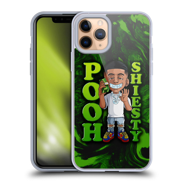 Pooh Shiesty Graphics Green Soft Gel Case for Apple iPhone 11 Pro
