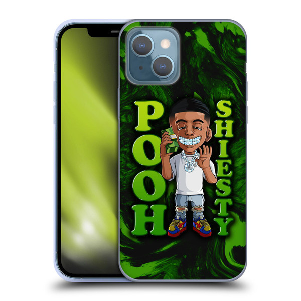 Pooh Shiesty Graphics Green Soft Gel Case for Apple iPhone 13