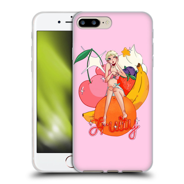 Chloe Moriondo Graphics Fruity Soft Gel Case for Apple iPhone 7 Plus / iPhone 8 Plus