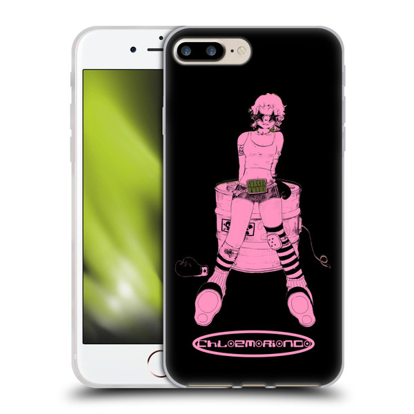 Chloe Moriondo Graphics Pink Soft Gel Case for Apple iPhone 7 Plus / iPhone 8 Plus