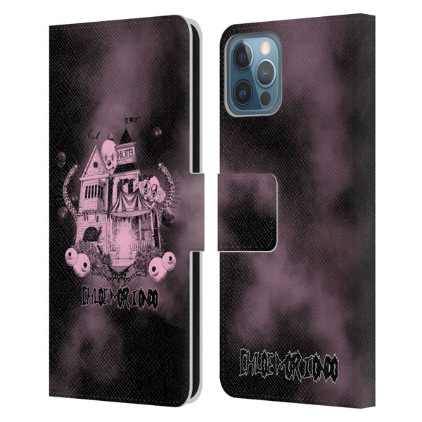 Chloe Moriondo Graphics Hotel Leather Book Wallet Case Cover For Apple iPhone 12 / iPhone 12 Pro