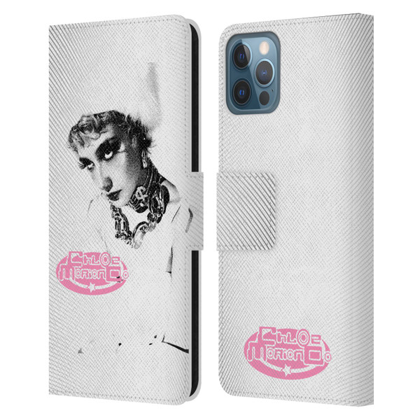 Chloe Moriondo Graphics Portrait Leather Book Wallet Case Cover For Apple iPhone 12 / iPhone 12 Pro