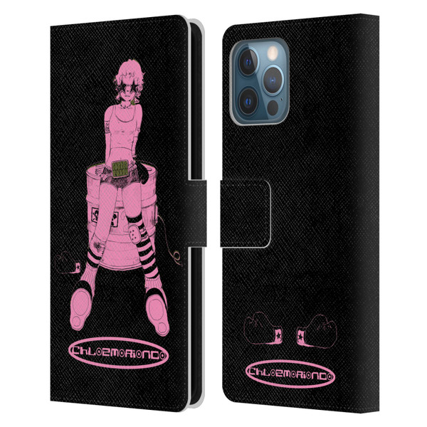 Chloe Moriondo Graphics Pink Leather Book Wallet Case Cover For Apple iPhone 12 Pro Max