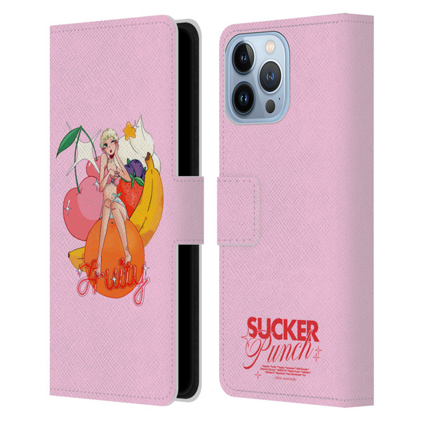 Chloe Moriondo Graphics Fruity Leather Book Wallet Case Cover For Apple iPhone 13 Pro Max