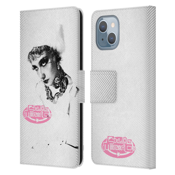 Chloe Moriondo Graphics Portrait Leather Book Wallet Case Cover For Apple iPhone 14