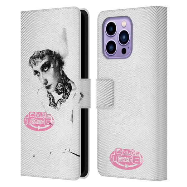 Chloe Moriondo Graphics Portrait Leather Book Wallet Case Cover For Apple iPhone 14 Pro Max