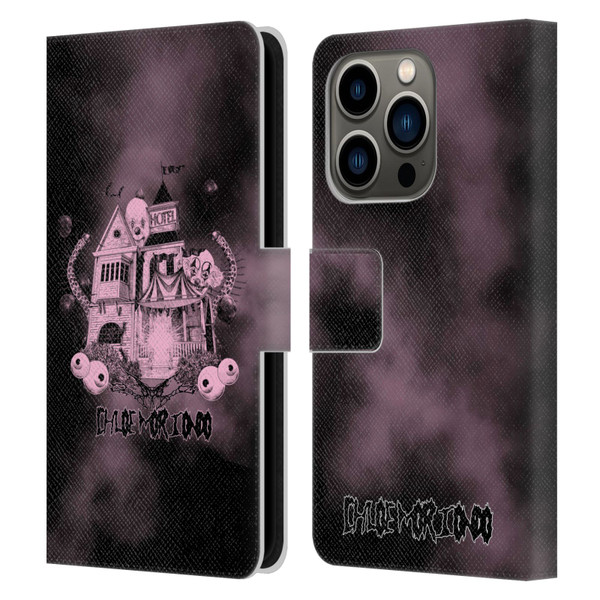 Chloe Moriondo Graphics Hotel Leather Book Wallet Case Cover For Apple iPhone 14 Pro