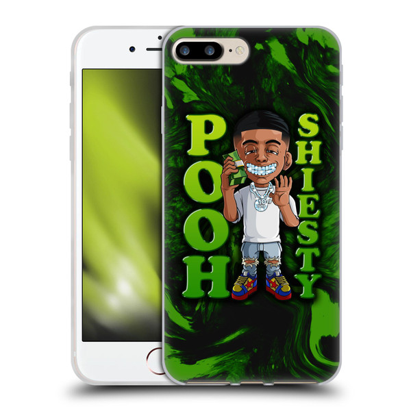 Pooh Shiesty Graphics Green Soft Gel Case for Apple iPhone 7 Plus / iPhone 8 Plus