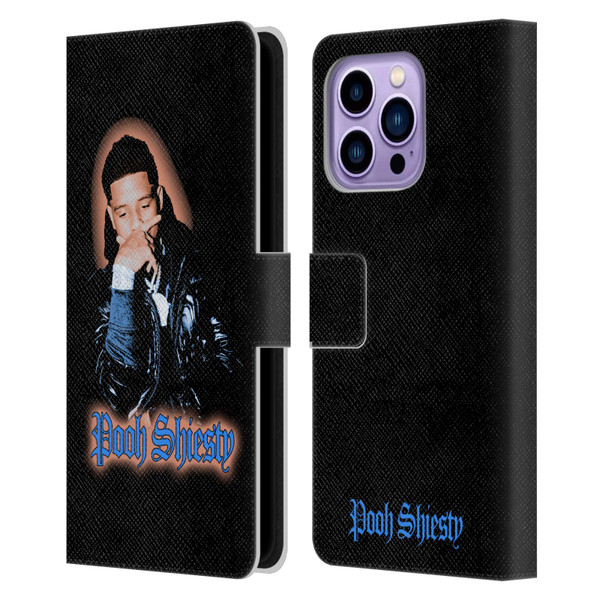 Pooh Shiesty Graphics Light Leather Book Wallet Case Cover For Apple iPhone 14 Pro Max