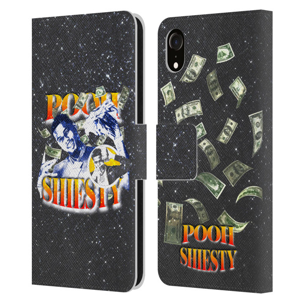 Pooh Shiesty Graphics Art Leather Book Wallet Case Cover For Apple iPhone XR