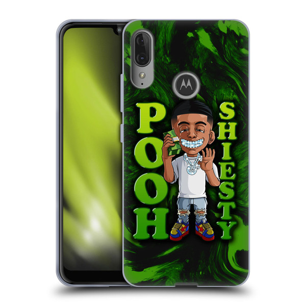 Pooh Shiesty Graphics Green Soft Gel Case for Motorola Moto E6 Plus