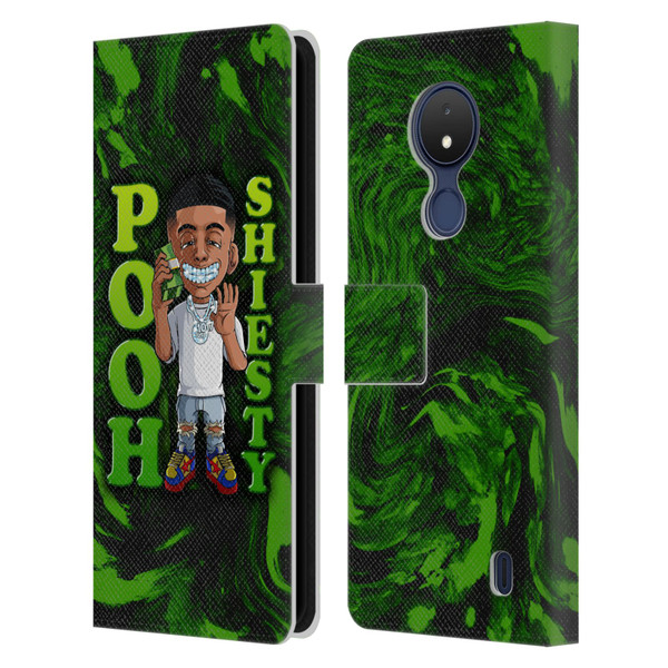Pooh Shiesty Graphics Green Leather Book Wallet Case Cover For Nokia C21