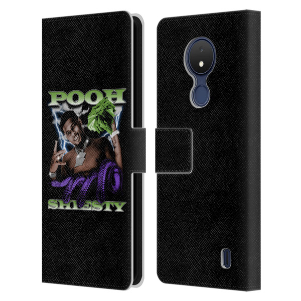 Pooh Shiesty Graphics Photo Leather Book Wallet Case Cover For Nokia C21