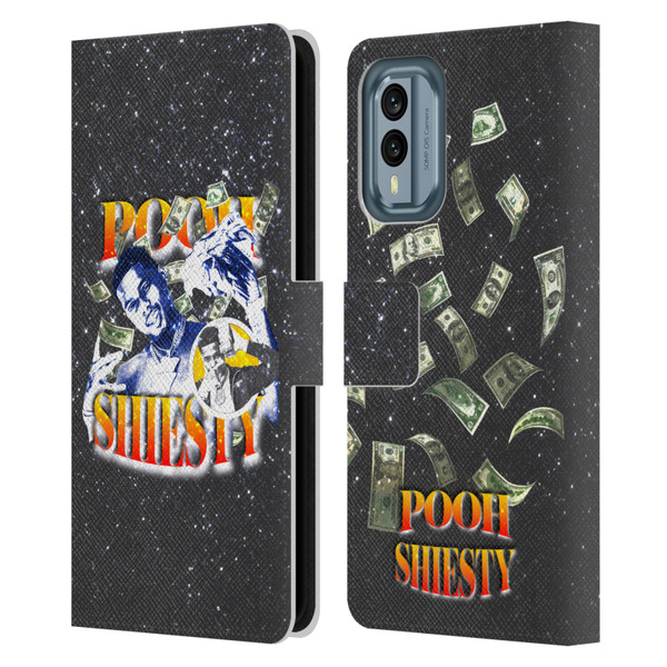 Pooh Shiesty Graphics Art Leather Book Wallet Case Cover For Nokia X30