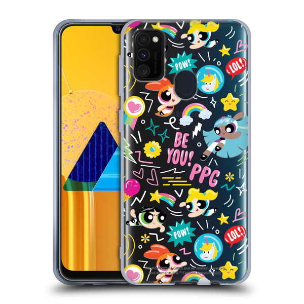 The Powerpuff Girls Graphics Icons Soft Gel Case for Samsung Galaxy M30s (2019)/M21 (2020)