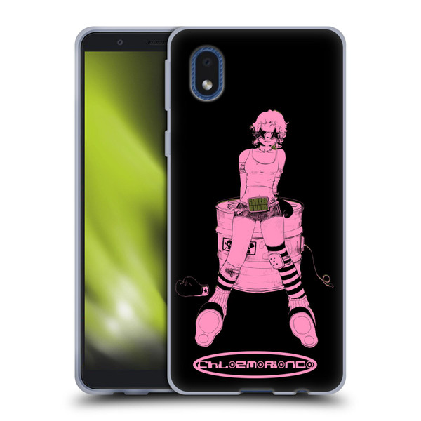 Chloe Moriondo Graphics Pink Soft Gel Case for Samsung Galaxy A01 Core (2020)