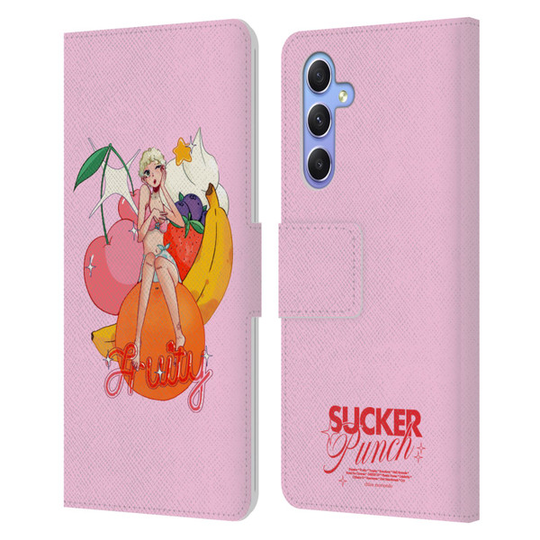 Chloe Moriondo Graphics Fruity Leather Book Wallet Case Cover For Samsung Galaxy A34 5G