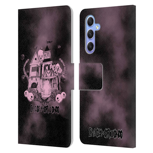 Chloe Moriondo Graphics Hotel Leather Book Wallet Case Cover For Samsung Galaxy A34 5G