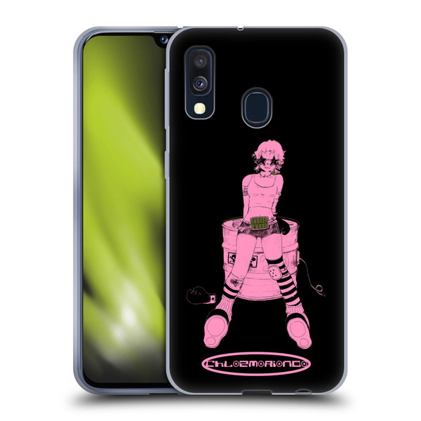 Chloe Moriondo Graphics Pink Soft Gel Case for Samsung Galaxy A40 (2019)