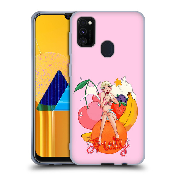 Chloe Moriondo Graphics Fruity Soft Gel Case for Samsung Galaxy M30s (2019)/M21 (2020)