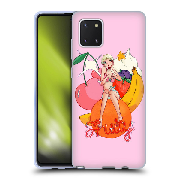 Chloe Moriondo Graphics Fruity Soft Gel Case for Samsung Galaxy Note10 Lite