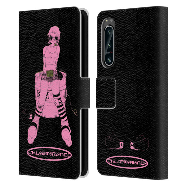 Chloe Moriondo Graphics Pink Leather Book Wallet Case Cover For Sony Xperia 5 IV