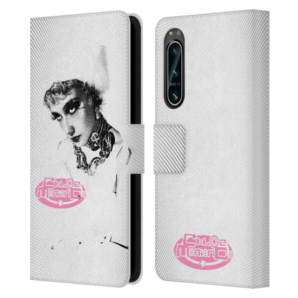 Chloe Moriondo Graphics Portrait Leather Book Wallet Case Cover For Sony Xperia 5 IV