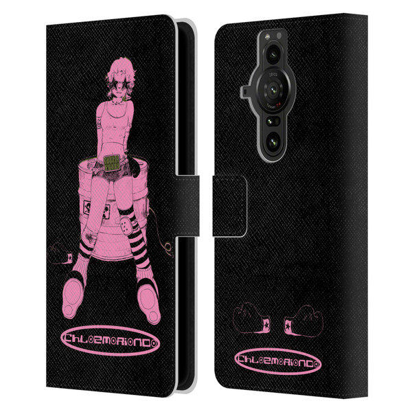 Chloe Moriondo Graphics Pink Leather Book Wallet Case Cover For Sony Xperia Pro-I