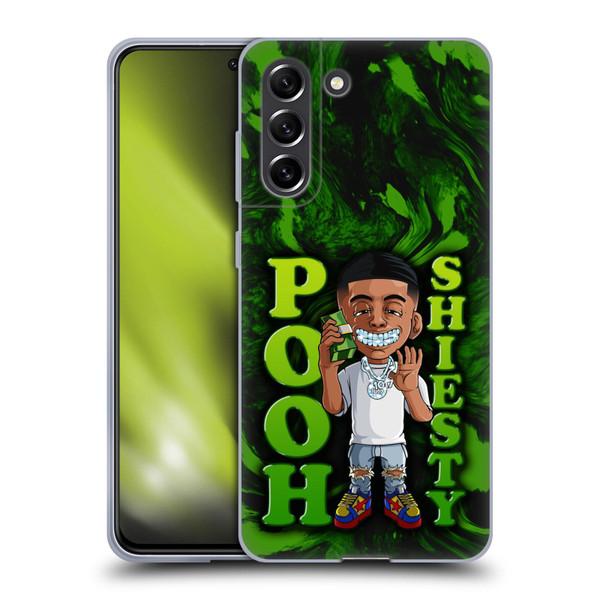 Pooh Shiesty Graphics Green Soft Gel Case for Samsung Galaxy S21 FE 5G