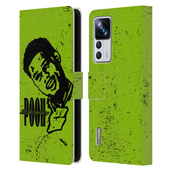 Pooh Shiesty Graphics Sketch Leather Book Wallet Case Cover For Xiaomi 12T Pro
